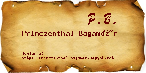 Princzenthal Bagamér névjegykártya